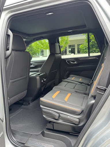 Chevrolet SUV rear interior with folded seats after full interior detail
