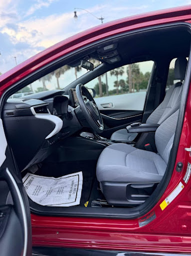 Toyota Corolla front interior after full interior detail