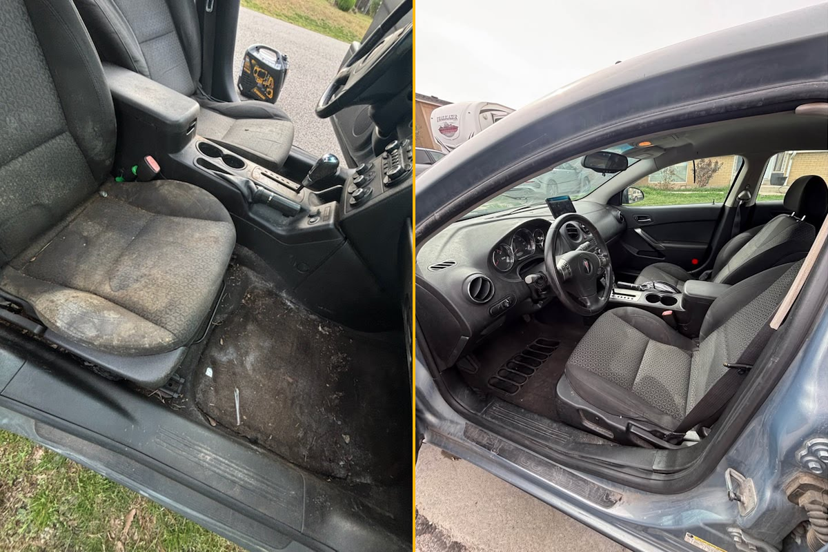 Pontiac interior transformation — before and after full detail
